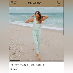 Albion Mint Tank Jumpsuit